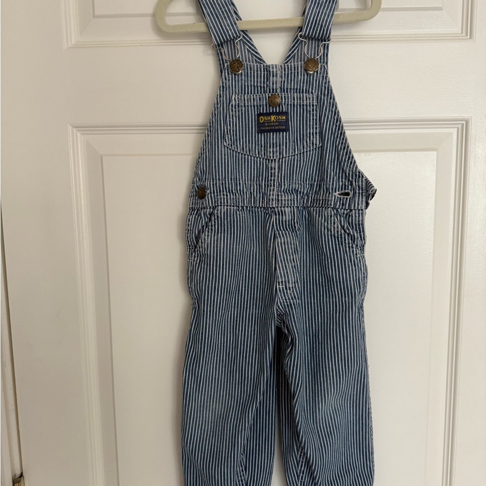 Vintage OshKosh B'gosh Kids Blue Pinstripe Overalls